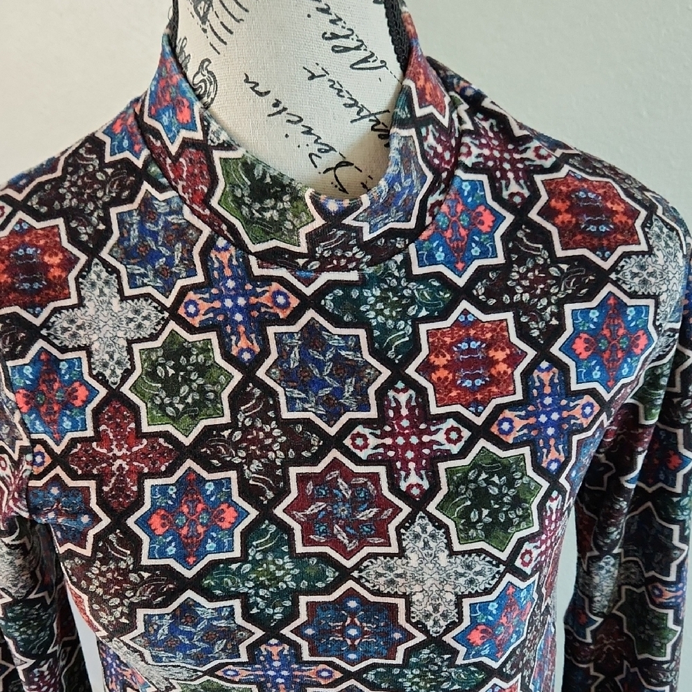 Zara Multicolor Geometric Pattern Dress - Picture 2 of 6